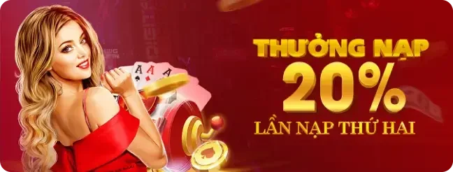 Red88 thưởng 20% lần nạp thứ hai